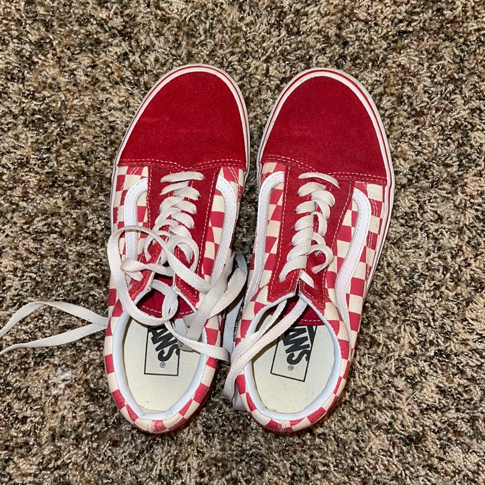 Red Checkered Vans. 6.0 men’s 7.5 woman’s